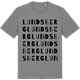 Mid Heather Gray t-shirt med Lundsberg ordlek t-shirt