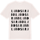 Vintage White t-shirt med Lundsbrunn ordlek t-shirt