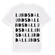 White t-shirt med Lundsdal ordlek t-shirt