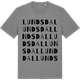 Mid Heather Gray t-shirt med Lundsdal ordlek t-shirt