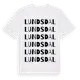 White t-shirt med Lundsdal ordlek t-shirt
