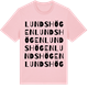 Pink Cotton t-shirt med Lundshögen ordlek t-shirt