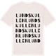 Vintage White t-shirt med Lundskullen ordlek t-shirt