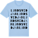 Blue Soul t-shirt med Lundsvedjan ordlek t-shirt