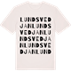 Vintage White t-shirt med Lundsvedjan ordlek t-shirt