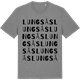 Mid Heather Gray t-shirt med Lungsås ordlek t-shirt