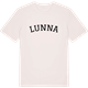 Vintage White t-shirt med Lunna böjd t-shirt