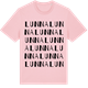 Pink Cotton t-shirt med Lunna ordlek t-shirt
