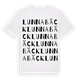 White t-shirt med Lunnabäck ordlek t-shirt