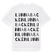 White t-shirt med Lunnabacken ordlek t-shirt