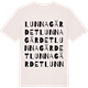 Vintage White t-shirt med Lunnagärdet ordlek t-shirt