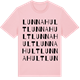 Pink Cotton t-shirt med Lunnahult ordlek t-shirt