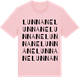 Pink Cotton t-shirt med Lunnane ordlek t-shirt