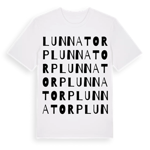Lunnatorp ordlek t-shirt – ekologisk bomull t-shirt från Pinshirt