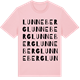 Pink Cotton t-shirt med Lunneberg ordlek t-shirt