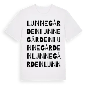 Lunnegården ordlek t-shirt – ekologisk bomull t-shirt från Pinshirt