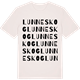 Vintage White t-shirt med Lunneskog ordlek t-shirt
