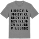 Mid Heather Gray t-shirt med Lunnevik ordlek t-shirt