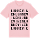 Pink Cotton t-shirt med Lunneviken ordlek t-shirt