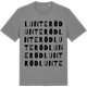 Mid Heather Gray t-shirt med Lunteröd ordlek t-shirt