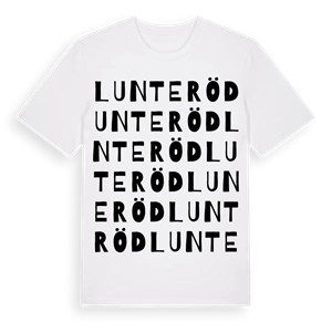 Lunteröd ordlek t-shirt – ekologisk bomull t-shirt från Pinshirt
