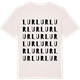 Vintage White t-shirt med Lur ordlek t-shirt