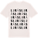 Vintage White t-shirt med Lurås ordlek t-shirt