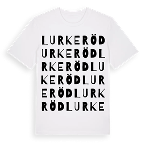 Lurkeröd ordlek t-shirt – ekologisk bomull t-shirt från Pinshirt