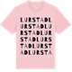 Pink Cotton t-shirt med Lurstad ordlek t-shirt