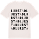 Vintage White t-shirt med Lurstad ordlek t-shirt