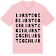 Pink Cotton t-shirt med Lurstegen ordlek t-shirt