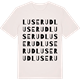 Vintage White t-shirt med Luserud ordlek t-shirt
