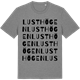 Mid Heather Gray t-shirt med Lusthögen ordlek t-shirt