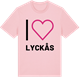 Pink Cotton t-shirt med Jag älskar Lyckås t-shirt stort tryck