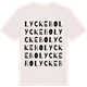 Vintage White t-shirt med Lyckebo ordlek t-shirt