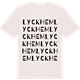 Vintage White t-shirt med Lyckhem ordlek t-shirt