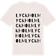 Vintage White t-shirt med Lyckholm ordlek t-shirt