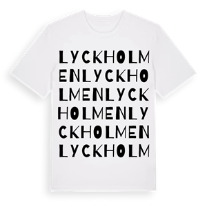 Lyckholmen ordlek t-shirt – ekologisk bomull t-shirt från Pinshirt