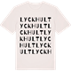 Vintage White t-shirt med Lyckhult ordlek t-shirt