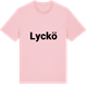 Pink Cotton t-shirt med Lyckö fetstil t-shirt