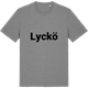 Mid Heather Gray t-shirt med Lyckö fetstil t-shirt