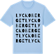 Blue Soul t-shirt med Lyckoberget ordlek t-shirt