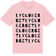 Pink Cotton t-shirt med Lyckoberget ordlek t-shirt