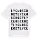 White t-shirt med Lyckoberget ordlek t-shirt