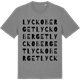 Mid Heather Gray t-shirt med Lyckoberget ordlek t-shirt