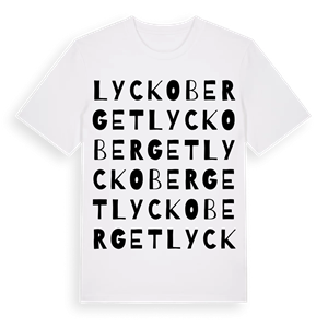 Lyckoberget ordlek t-shirt – ekologisk bomull t-shirt från Pinshirt
