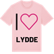 Pink Cotton t-shirt med Jag älskar Lydde t-shirt stort tryck