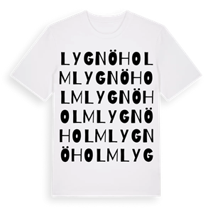 Lygnöholm ordlek t-shirt – ekologisk bomull t-shirt från Pinshirt