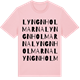 Pink Cotton t-shirt med Lyngnholmarna ordlek t-shirt