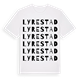 White t-shirt med Lyrestad ordlek t-shirt